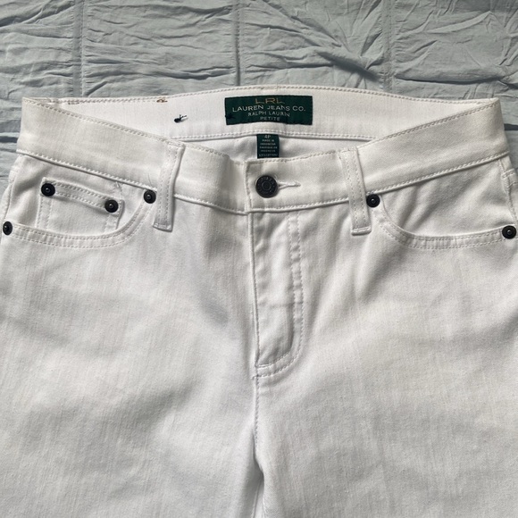 Ralph Lauren Straight Leg Denim Jeans Pants White 4 Ankle or 4P NWOT - Picture 5 of 17